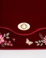 Borsa Floreale Bordeaux - immagine 3