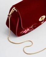 Borsa Floreale Bordeaux - immagine 8