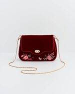 Borsa Floreale Bordeaux - immagine 4
