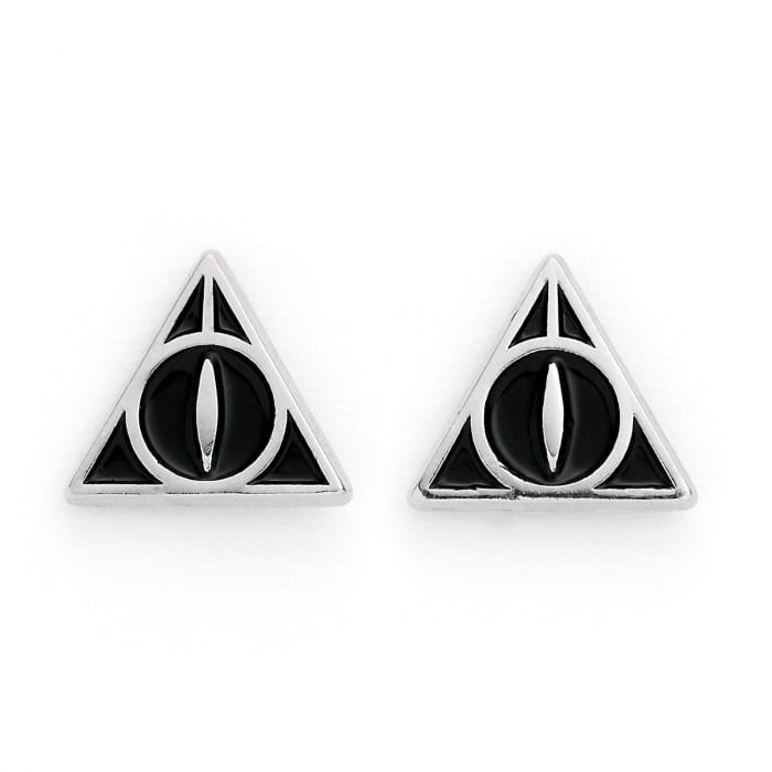 Orecchini Con Simbolo Dei Doni Della Morte – Gioielli Ufficiali Su Licenza Warner Bros. Per Fan Di Harry Potter