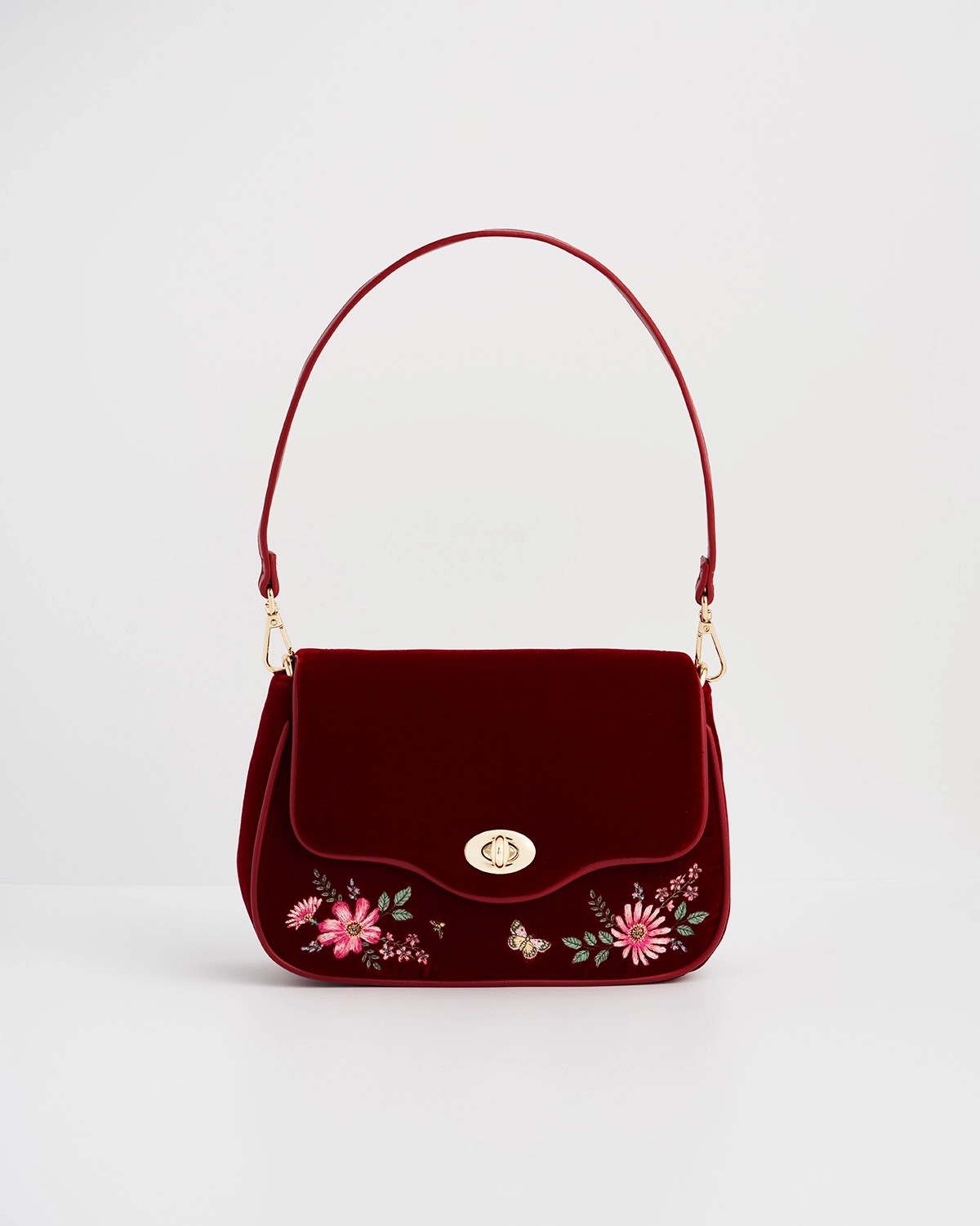 Immagine 37 Borsa Floreale Bordeaux - immagine 1