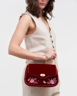 Borsa Floreale Bordeaux - immagine 2