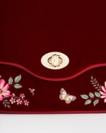 Borsa Floreale Bordeaux - immagine 3